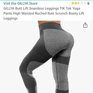 NWOT Butt lift Tik Tok black & gray L leggings